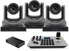 Load image into Gallery viewer, Live Solution Kit, 3pcs 30X Optical Zoom SDI Camera and One IP Joystick controller and One PoE Switch