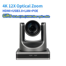 Load image into Gallery viewer, 4K Camera Conference Camera PTZ Video 12x Zoom HDMI USB3.0 IP Live Streaming Camera For Youtube Obs Business Events Teacking