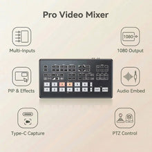 Load image into Gallery viewer, SMTAV CK630 6-Channel HD-SDI & HDMI Live Video Switcher | Type-C Capture, PTZ Control & Chroma Key for OBS/vMix
