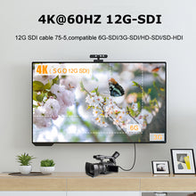 Lade das Bild in den Galerie-Viewer, 12G-SDI-Kabel BNC auf BNC-Stecker 75-5 Koaxial-Monitorkamera-Videokabel 3G 1080P 12G 4K 60Hz