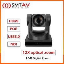 Load image into Gallery viewer, SMTAV 12X/20X Optical Zoom PTZ POE Camera 1080P with USB 3.0 Outputs  Live Streaming Camera  for Broadcast Conference Events