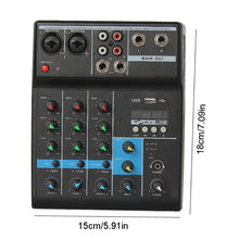 Load image into Gallery viewer, Professional Mixer 4 Channels Bluetooth Sound Mixing Console