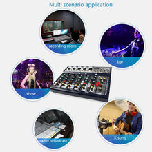 Load image into Gallery viewer, Professional Mixer,7-Channel Mixer Reverb Effect USB Interface Professional Mixer