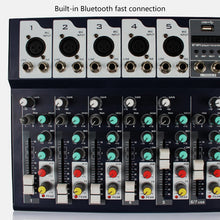 Load image into Gallery viewer, Professional Mixer,7-Channel Mixer Reverb Effect USB Interface Professional Mixer