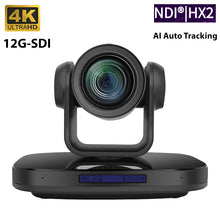 Load image into Gallery viewer, 4KP60 UHD AI Auto Tracking PTZ Camera, 12G-SDI, HDMI2.0, 12X Optics zoom,Support NDI|HX2, Support PoE
