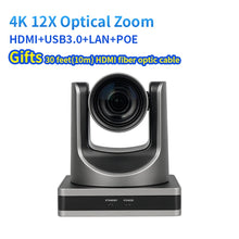 Load image into Gallery viewer, 4K Camera Conference Camera PTZ Video 12x Zoom HDMI USB3.0 IP Live Streaming Camera For Youtube Obs Business Events Teacking
