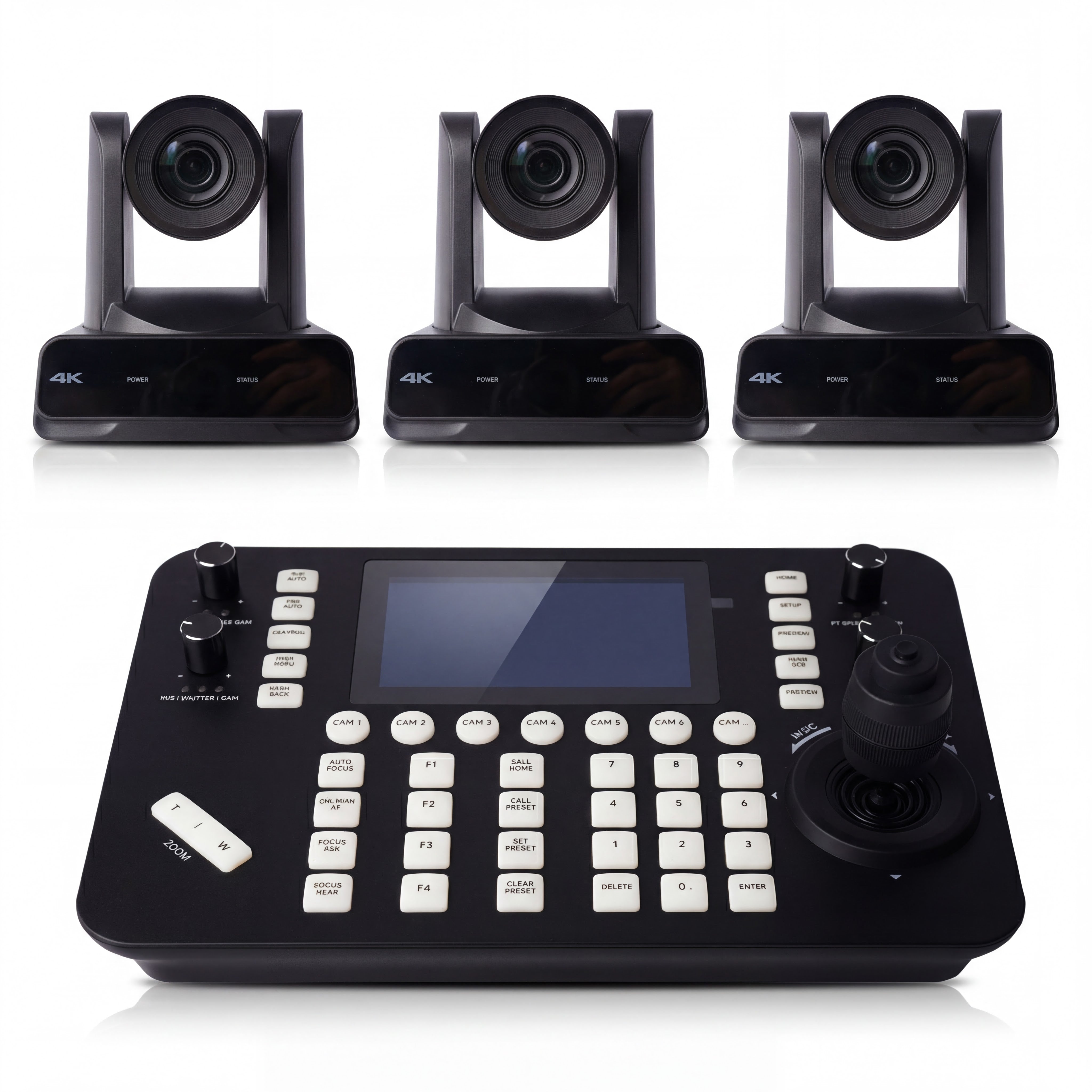 SMTAV 4K PTZ Camera Bundle | 3x 4KP60 UHD 20X Optical Zoom AI Auto Tra