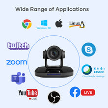 Load image into Gallery viewer, 4KP60 UHD AI Auto Tracking PTZ Camera, 12G-SDI, HDMI2.0, 12X Optics zoom,Support NDI|HX2, Support PoE
