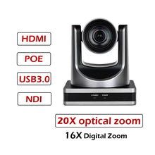 Load image into Gallery viewer, SMTAV 12X/20X Optical Zoom PTZ POE Camera 1080P with USB 3.0 Outputs  Live Streaming Camera  for Broadcast Conference Events
