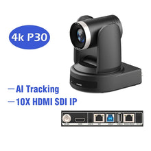 Load image into Gallery viewer, SMTAV AI Tracking 4K NDI 10X/20X Conference Camera SDI USB PTZ Camera HDMI IP Live Streaming Support POE for Church Meeting
