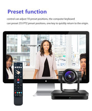 Load image into Gallery viewer, SMTAV AI Tracking 4K NDI 12X Conference Camera SDI USB PTZ Camera HDMI IP Live Streaming Support POE for Church Meeting
