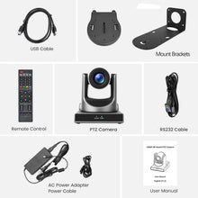 Load image into Gallery viewer, SMTAV AI Auto Tracking PTZ Camera - 20X Optical + 16X Digital Zoom, High-Speed PTZ, 3G-SDI + HDMi+USB3.0 Output, Local Record Support,PoE Support(G03684)
