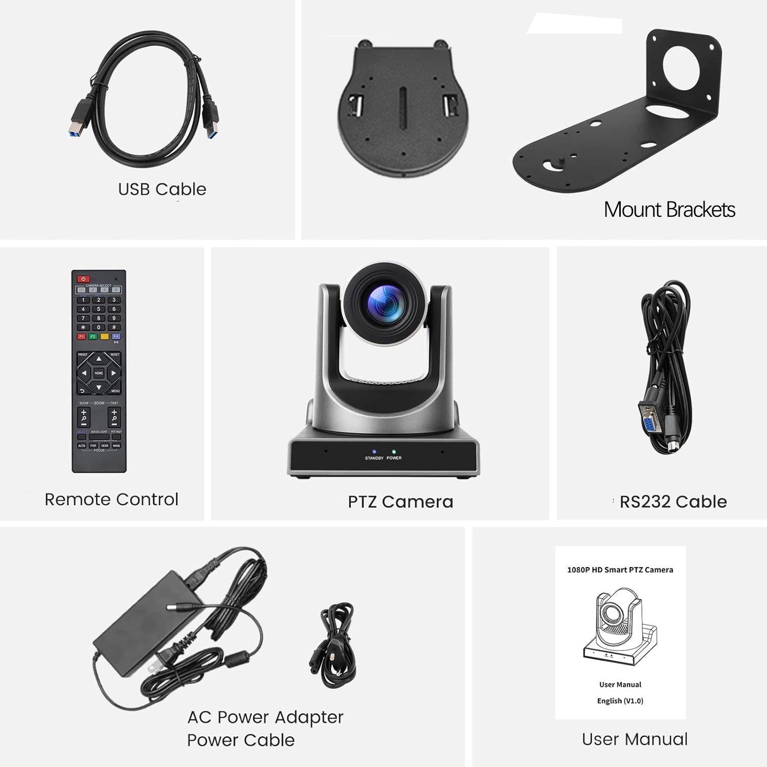 SMTAV AI Auto Tracking PTZ Camera - 20X Optical + 16X