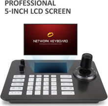 Load image into Gallery viewer, PTZ Controller,4D Joystick Onvif PTZ Controller with 5 inch LCD support POE
