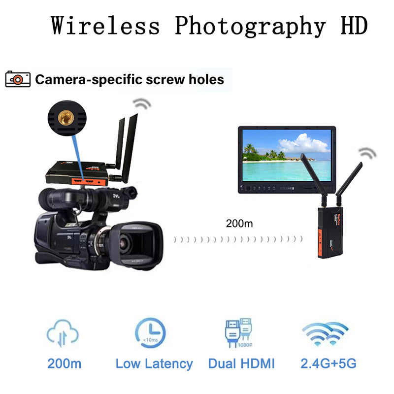 HD 1080P Wireless Transmission System Wireless HDMI Extender Transmitter  Receiver Video WIFI 100m Wireless HDMI TV Sender Kit