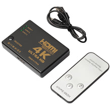 Load image into Gallery viewer, HDMI Switcher, 4K 2K 3x1 HDMI Switcher,3 Input 1 Output Port HDMI Hub for Camera Xbox DVD HDTV PC Laptop TV
