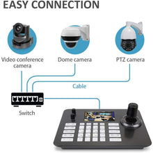Load image into Gallery viewer, PTZ Controller,4D Joystick Onvif PTZ Controller with 5 inch LCD support POE

