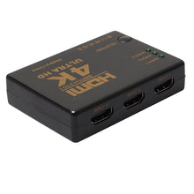 Load image into Gallery viewer, HDMI Switcher, 4K 2K 3x1 HDMI Switcher,3 Input 1 Output Port HDMI Hub for Camera Xbox DVD HDTV PC Laptop TV
