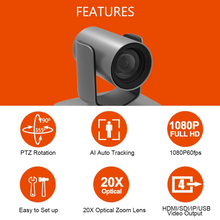 Load image into Gallery viewer, AI Auto Tracking PTZ Camera with NDI, LTC5-A2001N
